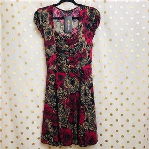 Bella Berry Floral Print Dress Size 2XL